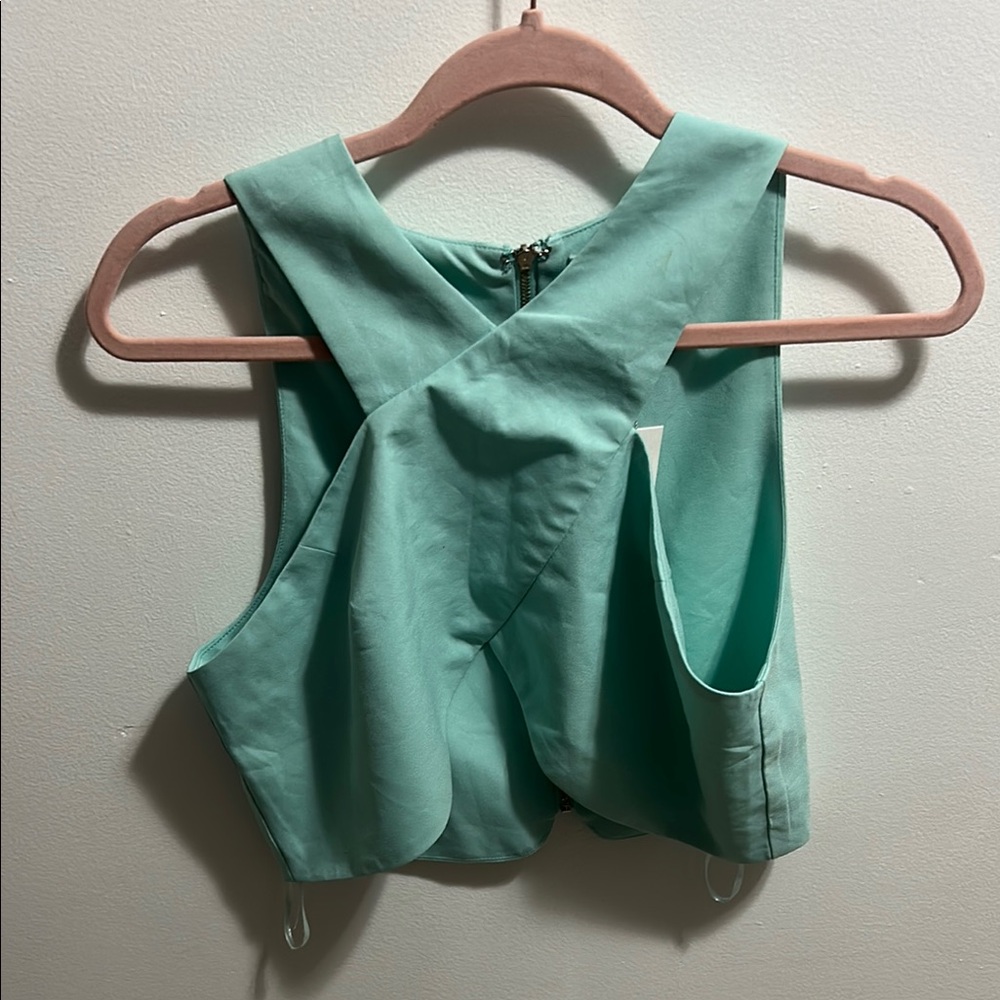 Mint Green Sleeveless Women's Top